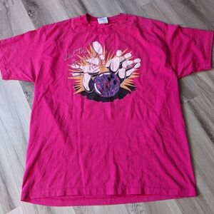 Vintage‎ Retro "Bowling" Graphic Shirt Springhill Single Stitch XL